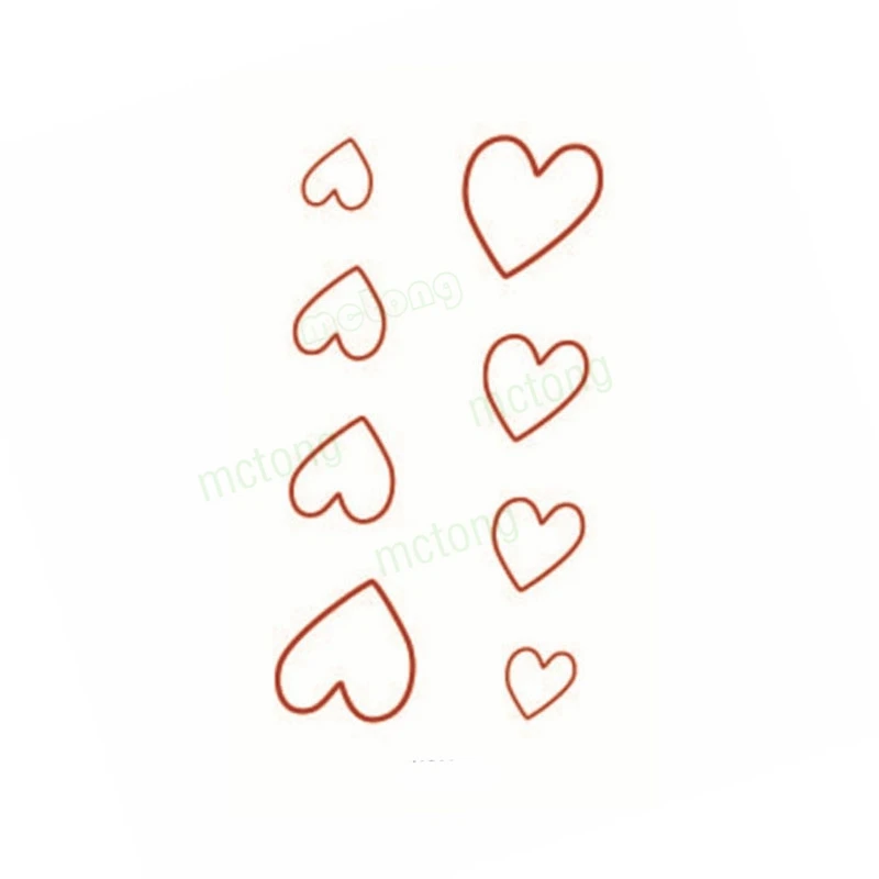 Временные тату наклейки красного цвета с милым сердцем луной солнечным цветком