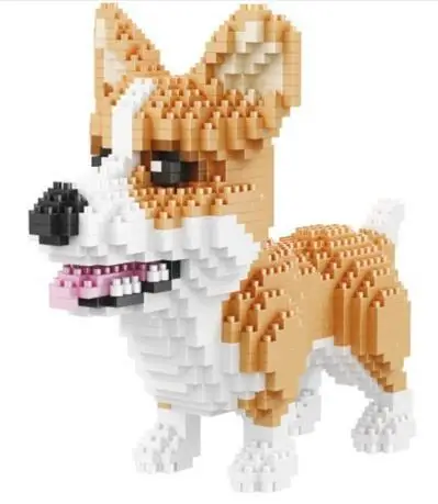 2000 шт. 16014 мультяшная собака мини алмазное здание балодия блок Пудель такса корги Хаски Мопс модель кирпичная игрушка для детей - Цвет: 16043