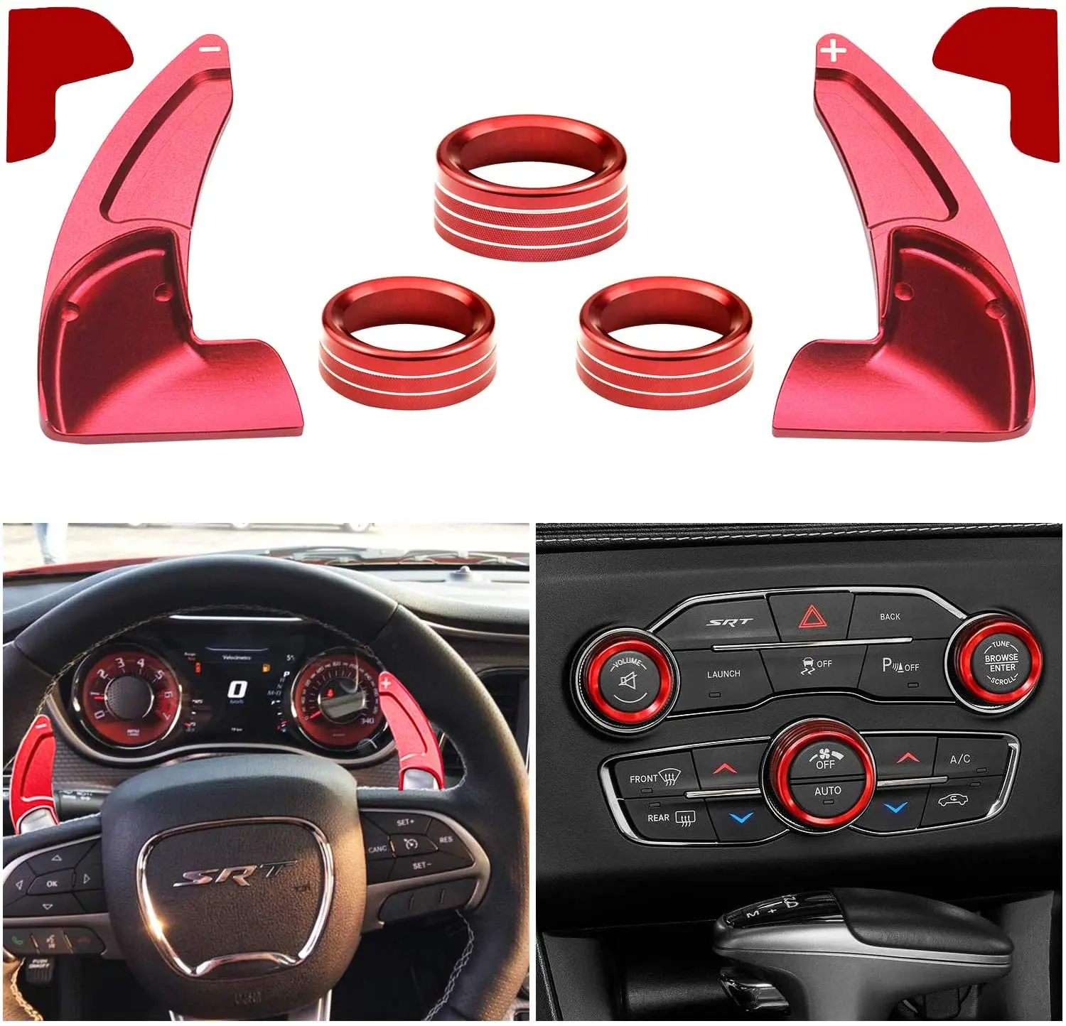 Алюминиевая ручка переключателя руля и кондиционера для Dodge Challenger 2015-2020 зарядное