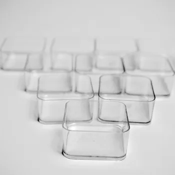 

High Transparency Square shape Tealight Candle Containers 20 pcs For DIY Scented Candle Home Decoration