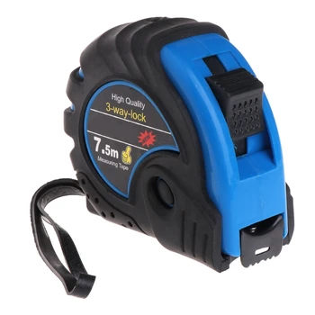 

3m 5m 7.5m Retractable Tape measure 3-Way-Lock metric Rubber measuring Tape Rule