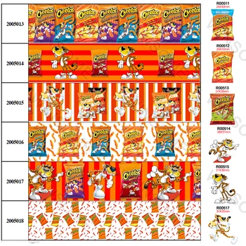 

New foods pattern Printed Grosgrain,satin Ribbon 50 Yards,planar resins 30 pieces