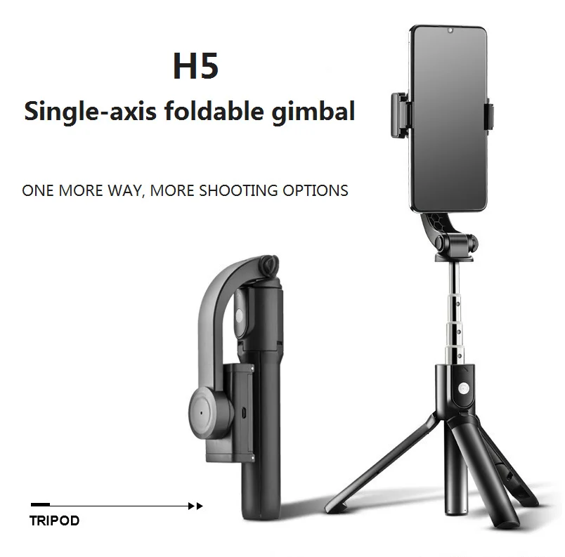 

Wireless Bluetooth Selfie Stick single-axis gimbal stabilizer With Shutter Remote smartphone vlog youtuber