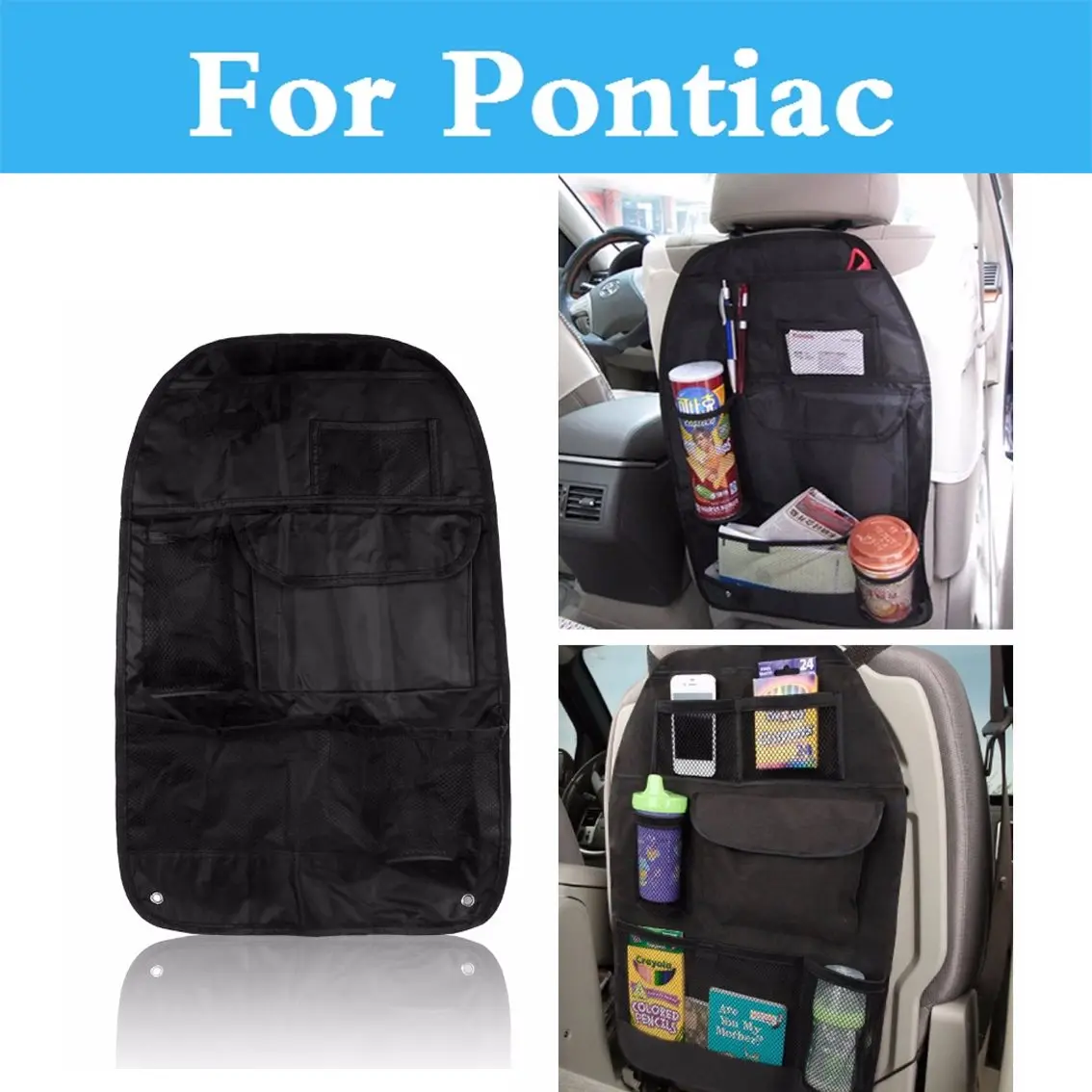 Auto Multi-Pocket Back Seat Storage Bag Organizer Holder Cup Food For Pontiac Solstice Sunfire Torrent Grand Gto Prix | Автомобили и