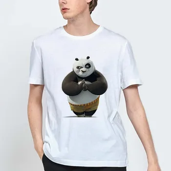 

Men Comfortable Men T Shirt Chinese Style Chinese National Treasure Panda 3D Printed Animal Image Men Tops Tee Homme Tees Casual