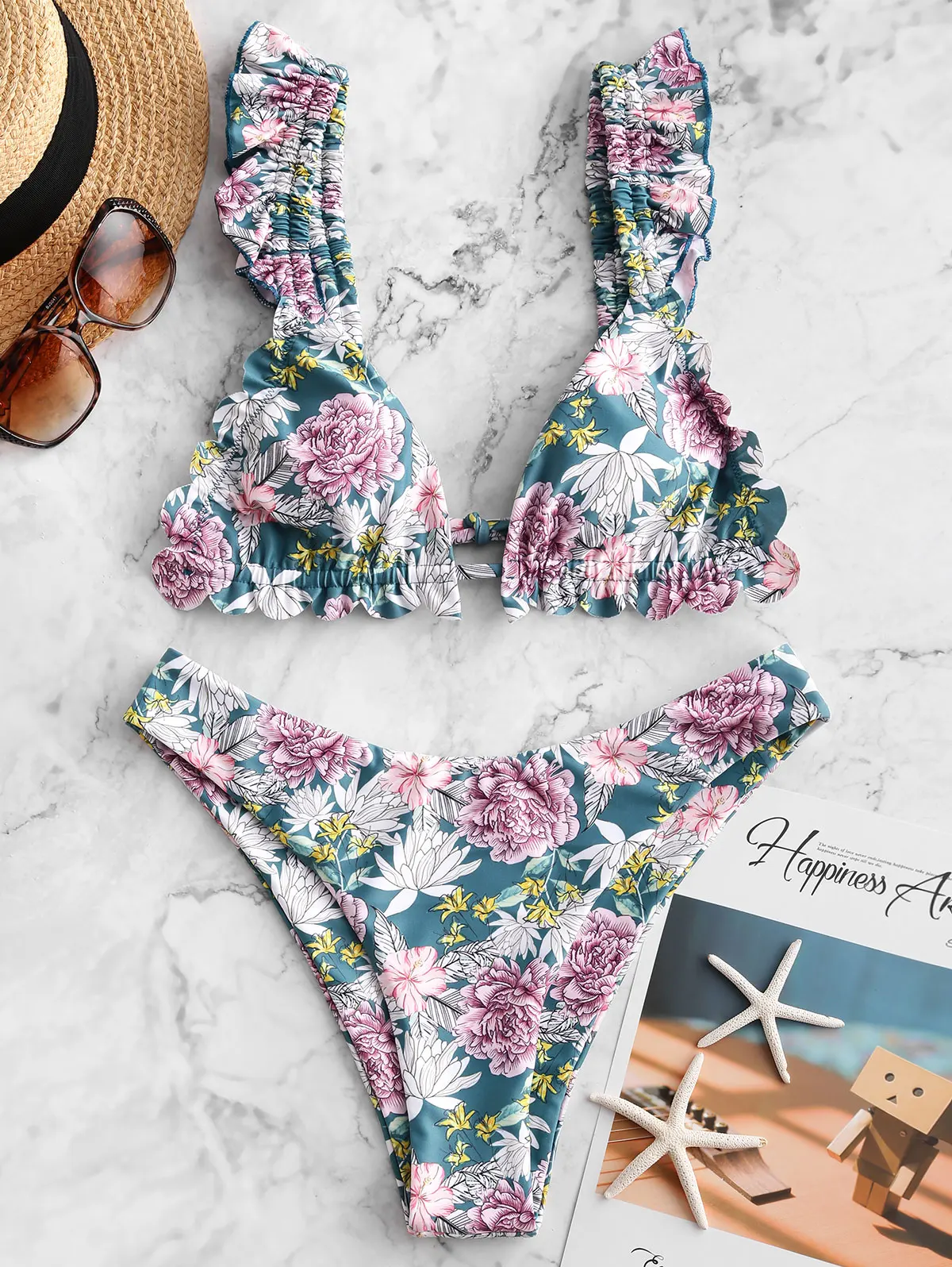 zaful ruffle bikini