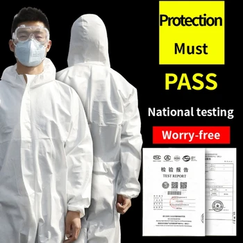 

SMS non-woven KL-87452 One-piece Isolation Gown Disposable Coverall Suit Anti-fog Isolate The Virus From USA PY