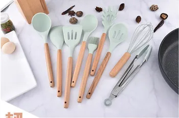 

3/9/10pcs Per Set Silicone Kitchenware Cooking Utensils Set Heat Resistant Kitchen Non-Stick Cooking Utensils Baking Tools