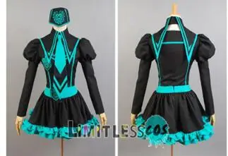 

Adult Women Vocaloid Hatsune Miku Philosophy Of love Vocaloid Cosplay Costume Custom Skirt Clothing DressHat Gloves