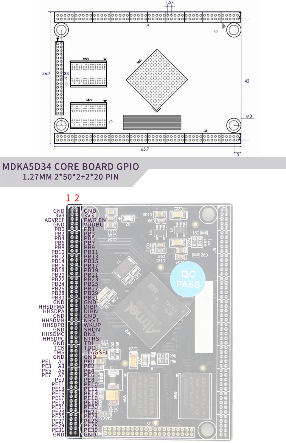 A5D34 ATMEL ATSAMA5D34 MDKA5D34 несущая плита, 536 МГц Процессор, 256MB DDR2, 256MB NAND, высокая скорость, USB, ISI, Ethernet, 6 xUART, может