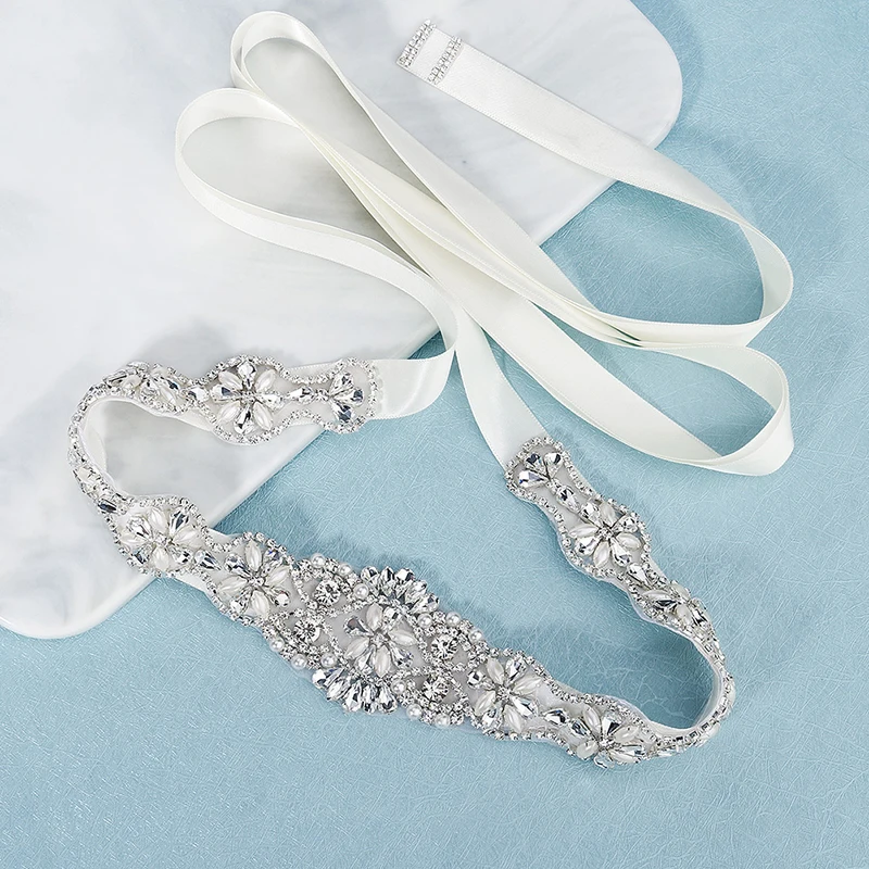 Bridal Waistband Bridal Rhinestone Belts for Women Wedding Accessories Crystal Fashion Prom Dress Belt Strass Bride Sash Bridesmaid Gift