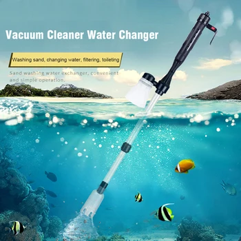 

Practical Multifunctional Fish Tank Pool Sand Washing Siphon Pump Telescopic Tube Water Changer Gravel Vacuum Cleaner Handheld