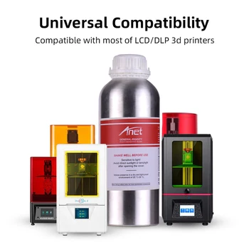 

500ml Photopolymer Curing Resin General-Purpose Rapid Resin 405nm Standard UV Resin Low Odor Non-Toxic for UV LCD 3D Printer