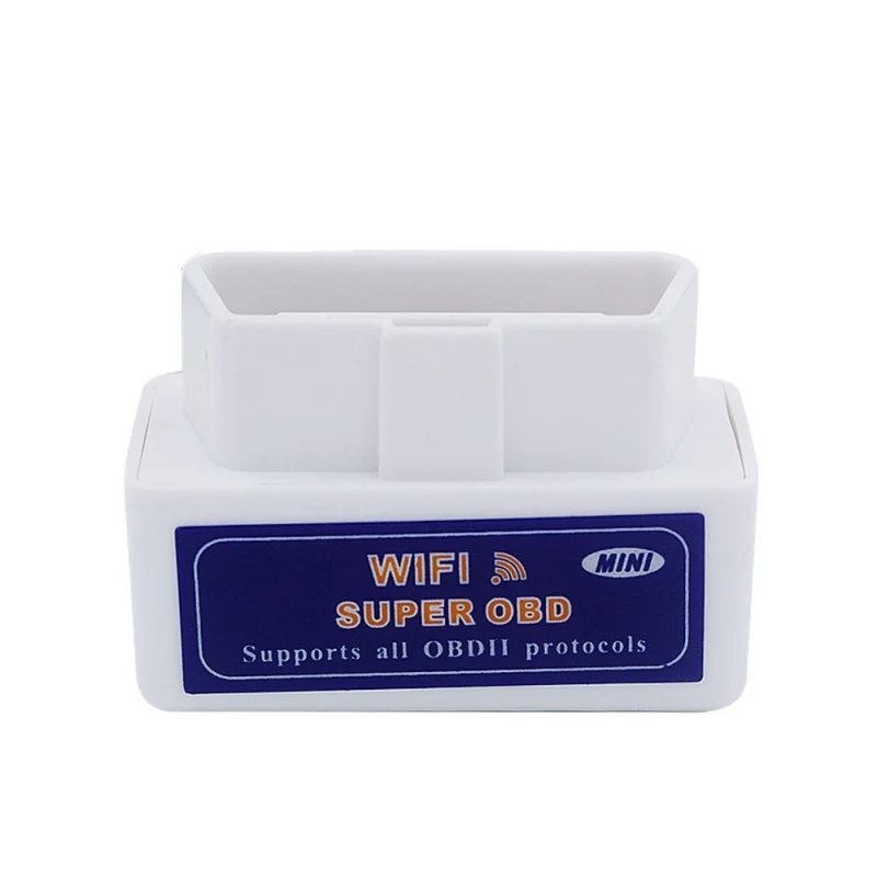 Мини elm327 Wi-Fi V1.5 25k80 диагностический сканер obd-ii Wi-Fi Elm 327 IOS, android ПК Obd2 1,5 код ридер 25k80 чип - Цвет: Белый