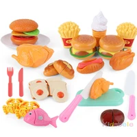 Kid's Kitchen Toys Simulation Microwave Oven Educational Toys Mini Kitchen Food Pretend Play Cutting Role Playing Girls Toys 2