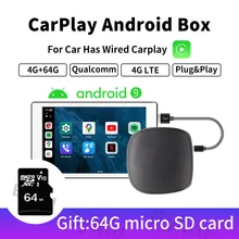 

CarPlay Android Mini Ai Box Android9 Wired To Wireless Qualcomm8-core 4G+64G Plug and Play For Volvo Ford Benz VW Audi