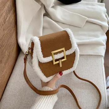 

Hand Crossbody Bags For Women 2019 Winter New Highquality Frosted Leather Handbag Fashion Ladies Mini Shoulder Messenger Bag Red