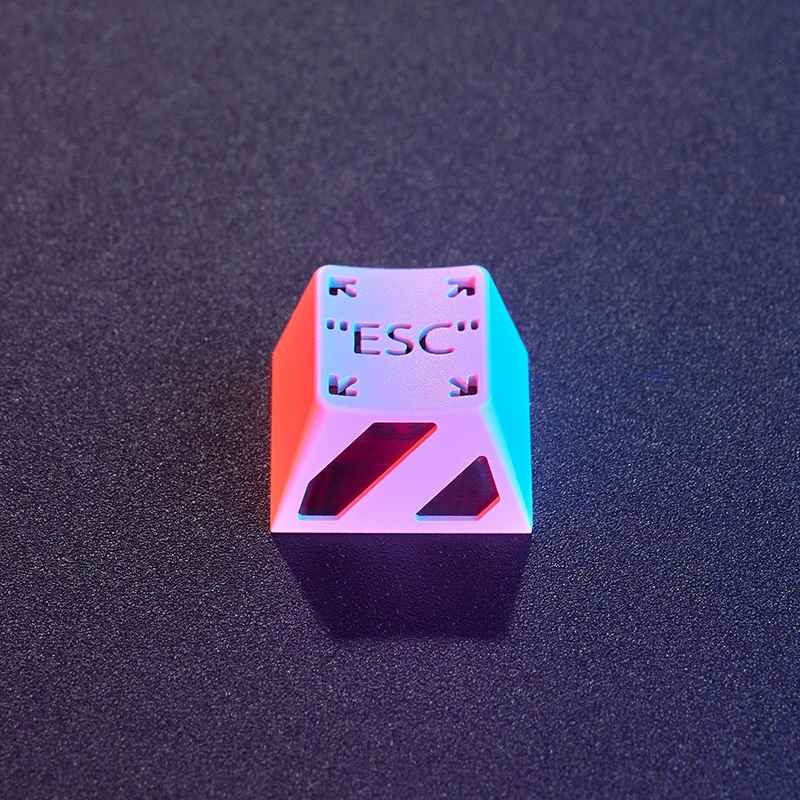 Holyoops-interruptor Esc r1 Artesanal em Alumínio Anodizado Cor Branca Laranja e Preta - Imagem 5