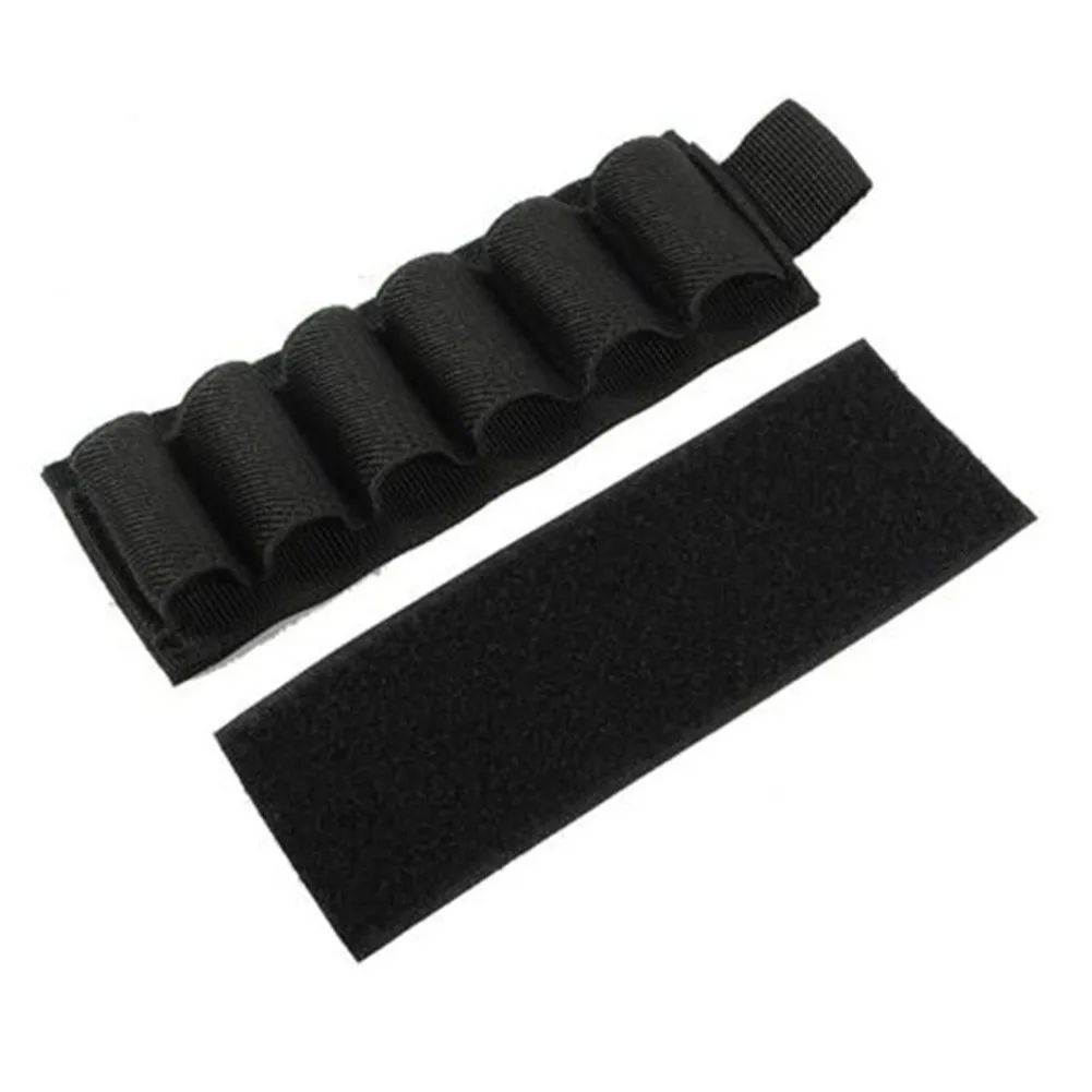 6round Ammo Pouch Holder Hunting Shotgun Stock Shell Black Buttstock Shell  Bullet Holder Strip Nylon Airsoft Right Handed 17x5cm - Pouches - AliExpress
