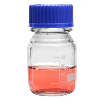 

Lab Transparent Screw cap Reagent bottle Sealed bottle Glass Laboratory Sample Bottle