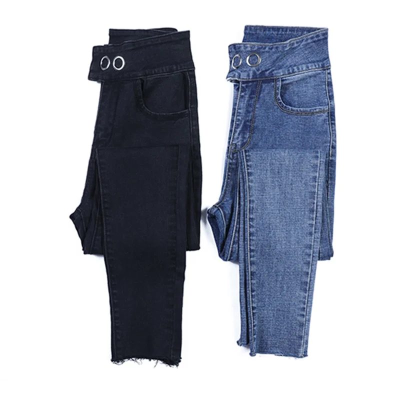 

Korean Slim jean Vintage Metal Buckle round Ring Waistband Women Waist Belts 2019 New Style Baggy Jeans