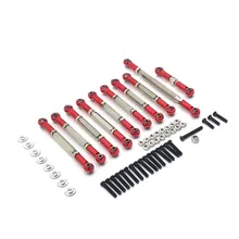 MN modèle 1/12 D90 D91 D96 MN99S, accessoires de mise à niveau en métal de voiture RC, 8 tiges de cravate réglables et deux tiges de direction multicolores