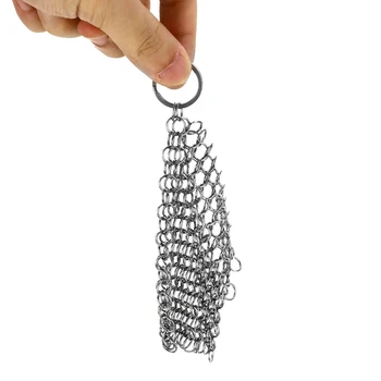 

Stainless Steel Cleaning Net Brush Scrubber for Frying Pan Baking Dish Oil Dirt Cleaner Portable Scraper Rust Remover