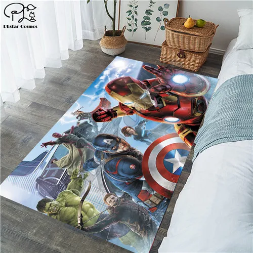 New Superman/Batman/US Captain/The Avenger Carpets Soft Flannel 3D Printed Rugs Mat Rugs Anti-slip Large Rug Carpet-14 - Color: Pink