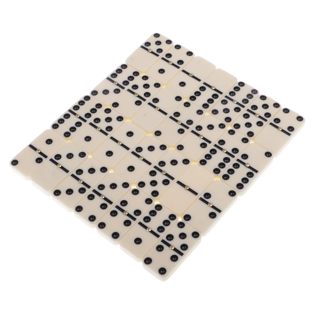 Double Six Dominoes Set of 28 Traditional Board Travel Game Toy Plastic Box