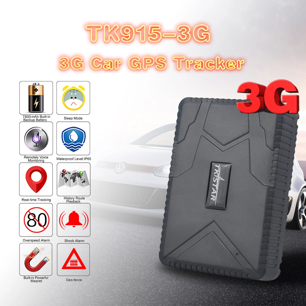 Многофункциональное умное устройство для транспортного средства TK915-3g 3g WCDMA автомобильный gps-трекер превышение скорости сигнализации История воспроизведения трассы Люминесцентная сигнализация