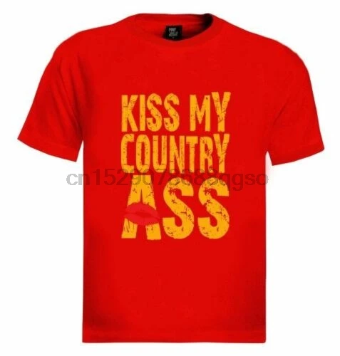 Футболка Kiss My Guard ASS с юмором и красным горлом футболка для девочек в южной стране