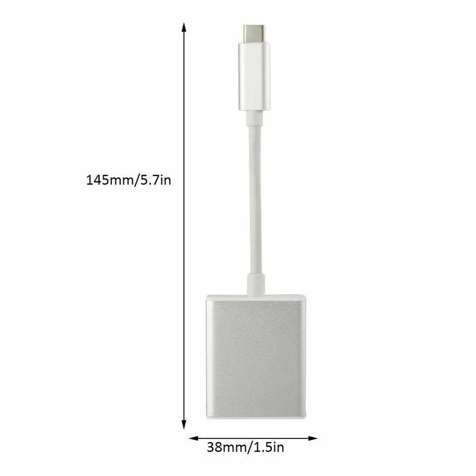 DishyKooker USB 3,1 type C к VGA адаптер USB-C папа к VGA 1080p Женский конвертер