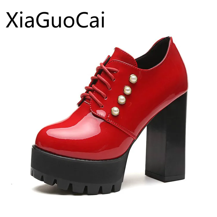 

Женские ботинки на высоком каблуке с круглым носком, водонепроницаемые женские ботильоны на платформе, Свадебная обувь для вечеринки для девочек