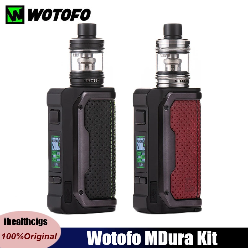 Original Wotofo MDura Kit 200W Box MOD Vape 3.5ml nexMini Sub Tank D43 Clapton Mesh Coil Electronic Cigarette Vaporizer Pod | Электроника