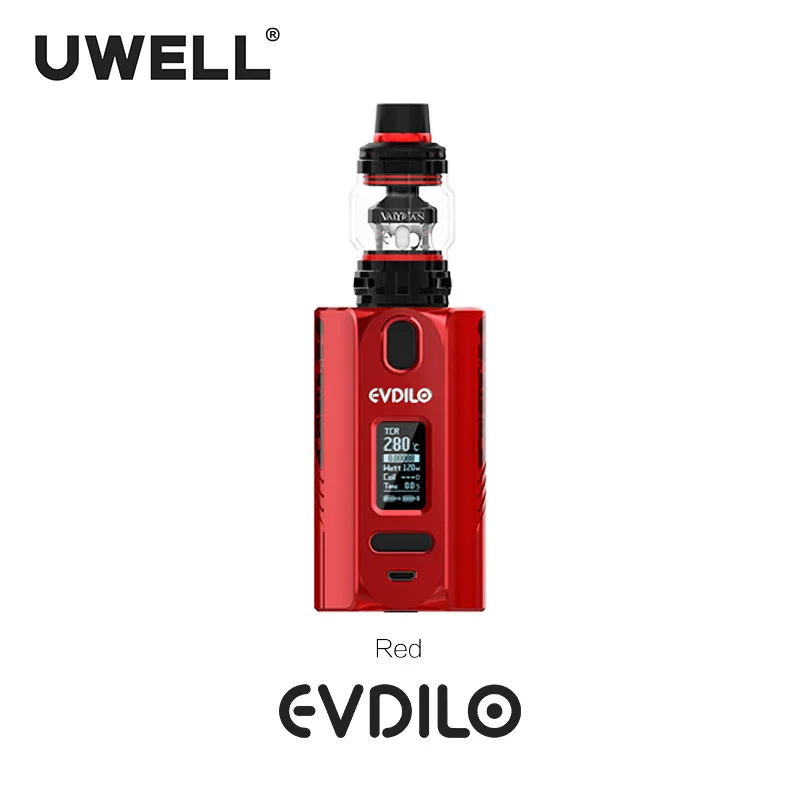 UWELL Evdilo комплект 5 Вт-200 Вт Valyrian II Танк поддержка 18650/20700/21700 батареи, электронная сигарета, набор - Цвет: Красный