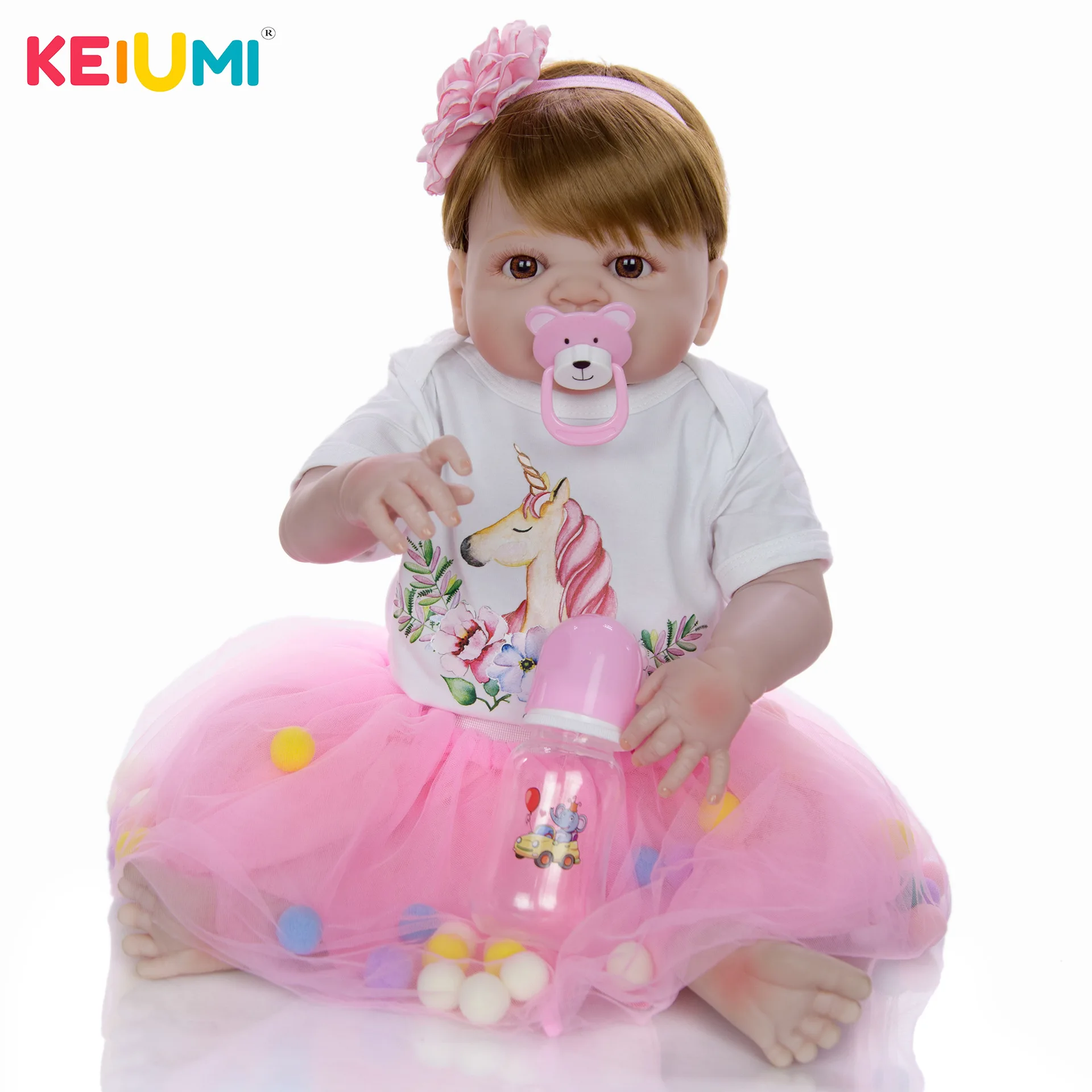  Keiumi Reborn Baby Doll 23-Inch 57 Cm Model Infant All Silica Gel GIRL'S