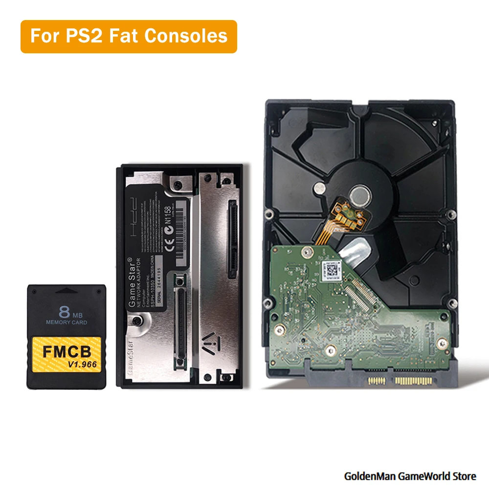 Unità Disco Rigido Sata Bitfunx 3.5 "80Gb/320Gb/500Gb/1Tb/2Tb Con Giochi Ps2 + Scheda Di Memoria Fmcb V1.966 Per Adattatore Hdd Ps2 + Sata