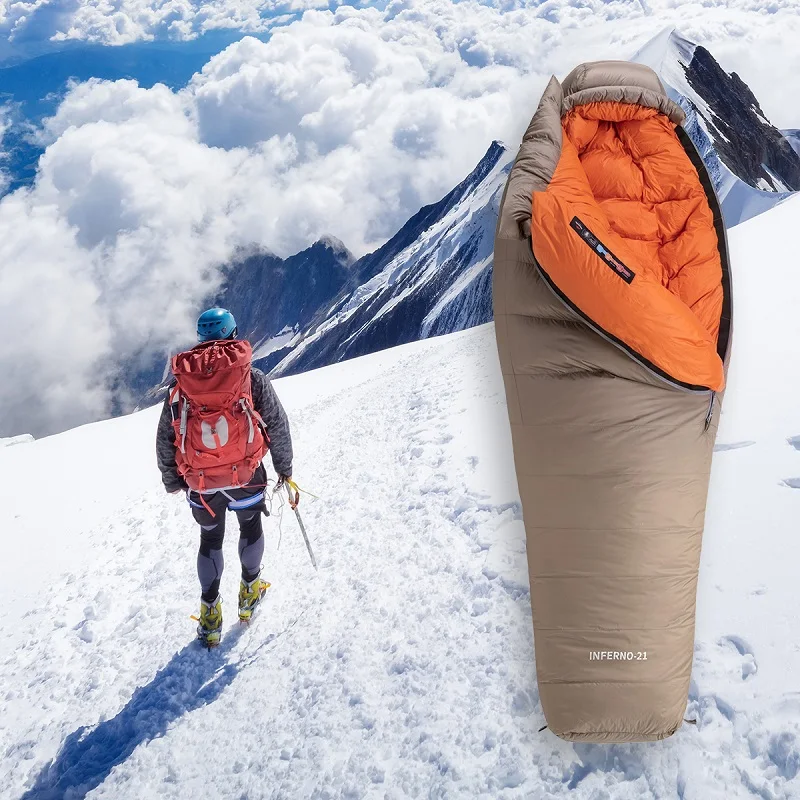 Naturehike зимний гусиный пух Мумия спальный мешок супер теплый взрослый ветрозащитный водонепроницаемый для кемпинга