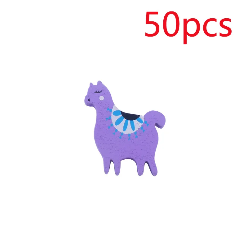 XCQGH 50 шт. Прорезыватель детская игрушка для прорезывания зубов животных милые овцы DIY бусины деревянные аксессуары детский Прорезыватель