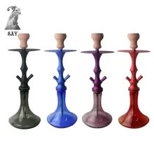 Высококачественный стеклянный бутылочный кальян из алюминиевого сплава с керамической чашей и силиконовым шлангом, аксессуары для кальяна