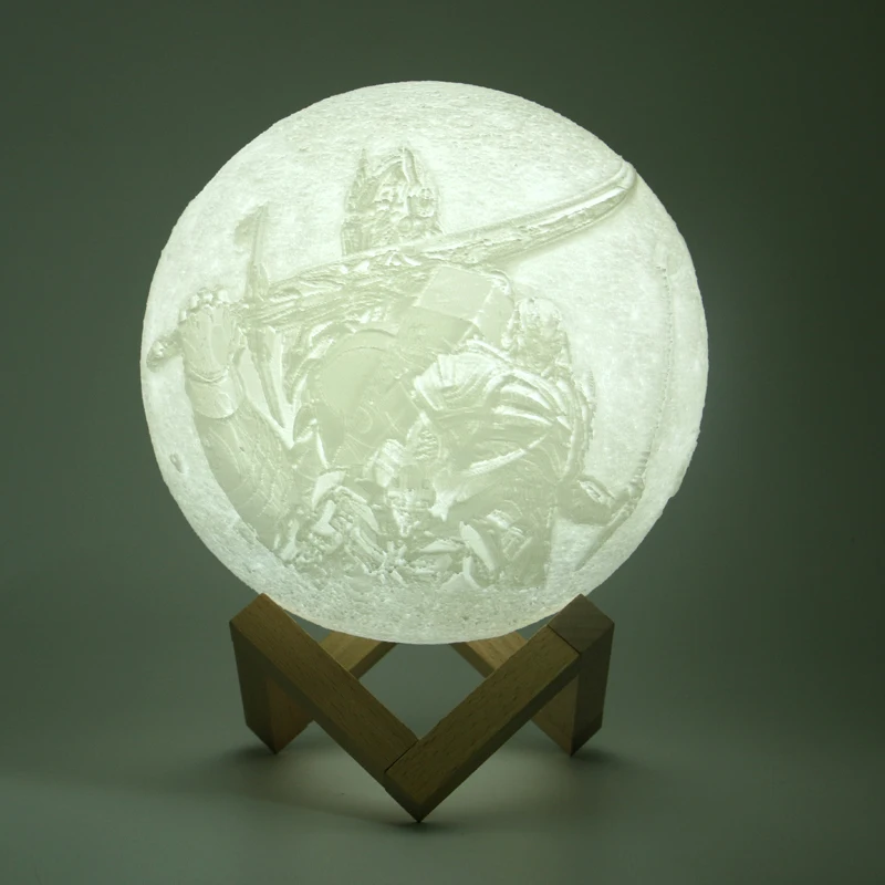 Online Benutzerdefinierte Persönlichkeit 3D Print Mond Lampe Veränderbar Lunar USB Aufladbare Nachtlicht Touch Remote 2 3 16 Farben mondlicht