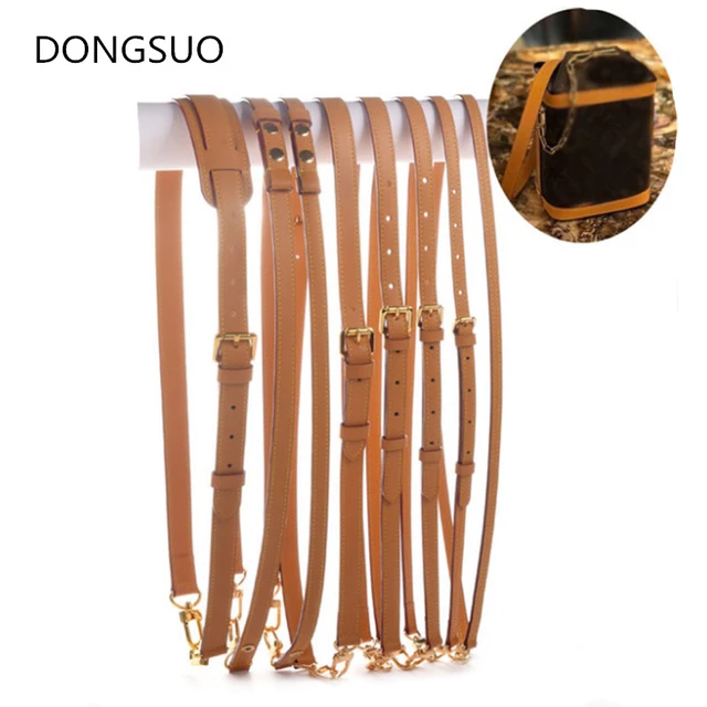 Bag strap Vachetta genuine leather strap for designer brand shoulder  crossbody messenger bag accessory bag parts