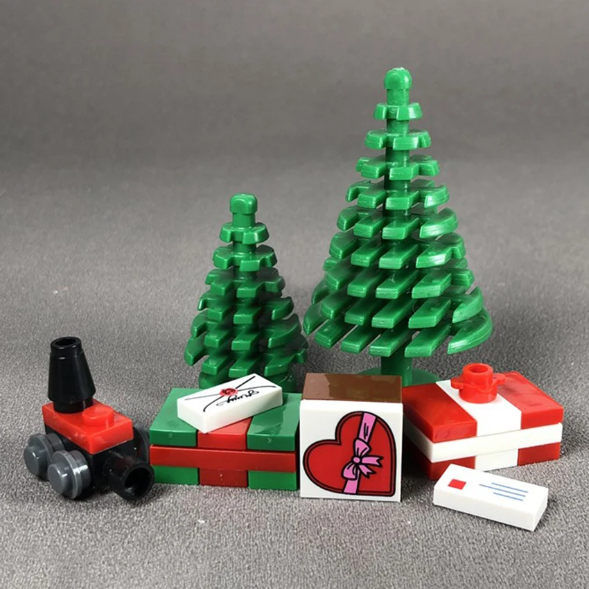 City Scenes Christmas Tree Gifts Block Santa Cedar Building Blocks Legoingly MOC Fiugres Accessories Bricks Kids DIY Gifts Toys  (6)