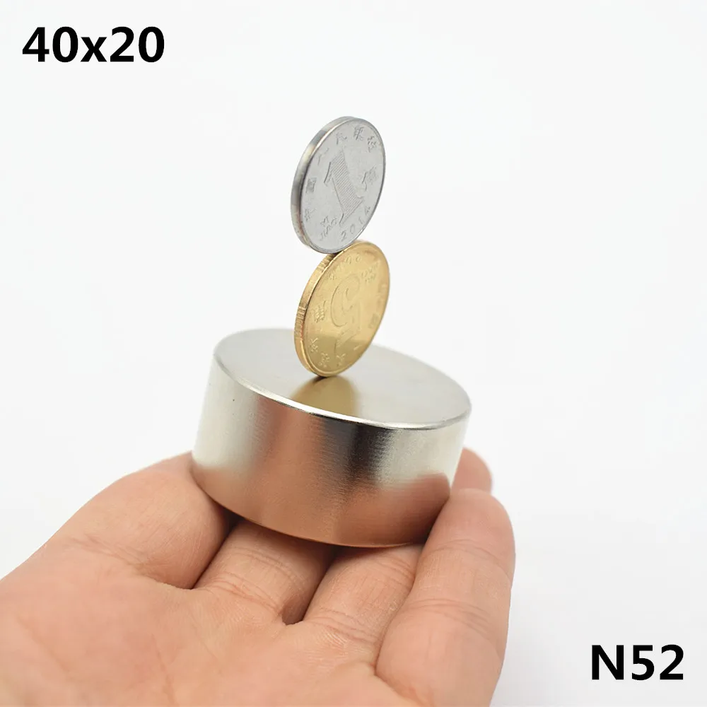 Магнит 1 шт./лот N52 50x30 мм Горячий круглый сильный магнит редкоземельный N35 N40 D40-60mm неодимовый магнит мощный постоянный магнит - Цвет: 40x20 N52
