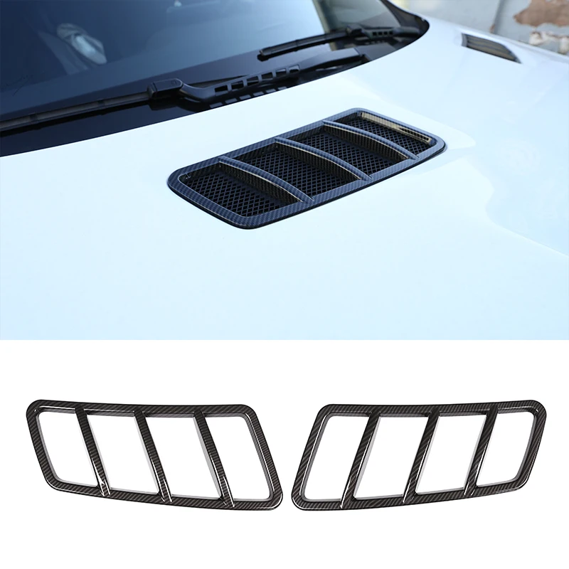 

For Mercedes Benz ML GL GLE GLS Class W166 2013-2018 Car Accessories 2 Pcs Carbon Fiber ABS Chrome Engine Roof Hood Frame Trim