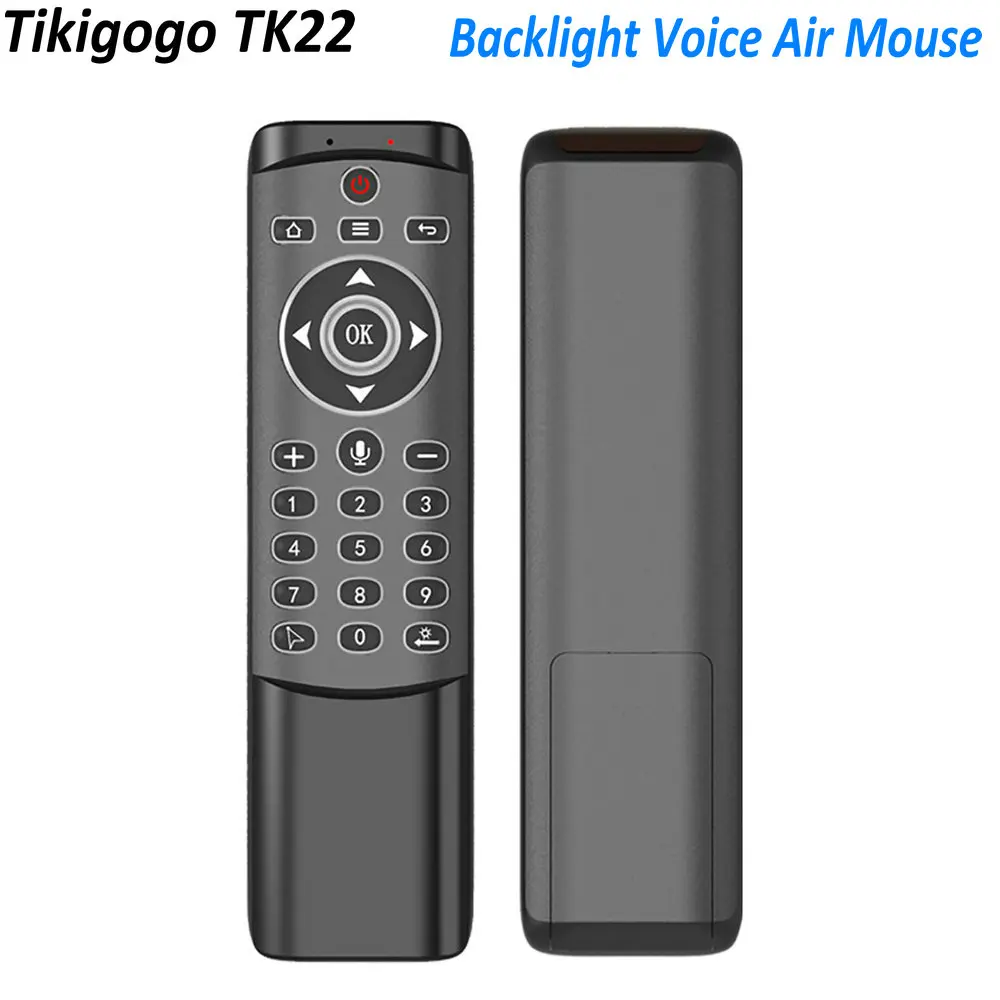 TK22 подсветка гироскопа воздушная мышь 1 ИК обучение Google помощник голоса для Android Smart tv Box PK T1M G10 G20 G30 s пульт дистанционного управления