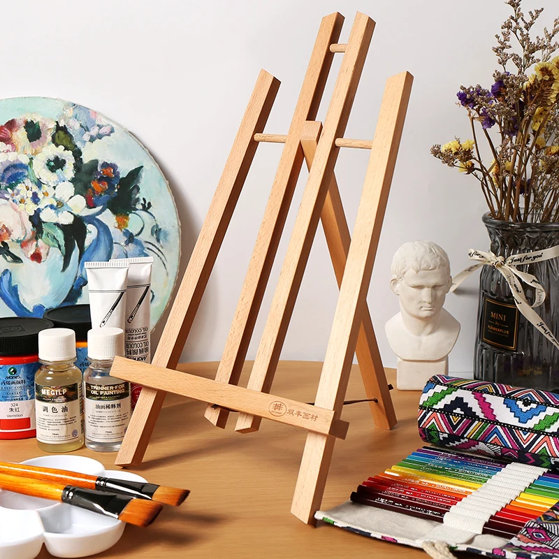 TOUCH BOGE Wood Easel for Painting Frame Tripod Desktop Sketch