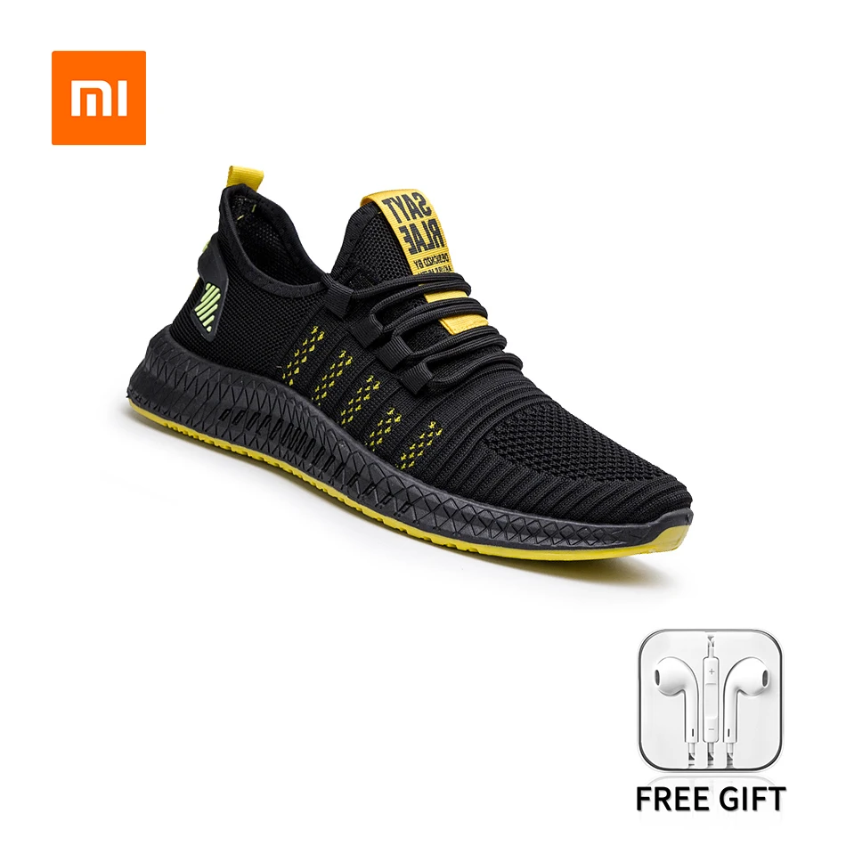 Xiaomi Youpin de moda de los hombres zapatillas de deporte de malla de Lac-Hombre Zapatos transpirable ligero Vulcanize caminando de zapatillas talla 36-47