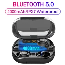 TWS V11 Bluetooth 5,0 наушники с сенсорным управлением Беспроводные спортивные наушники IPX7 водонепроницаемые стерео 9D стерео с 4000 мАч зарядный чехол