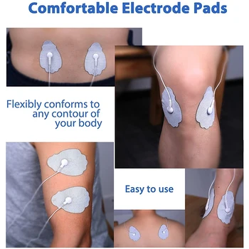 

22Pcs Unit Pads, Snap Electrodes,Reusable TENS Replacement Pads for Electrotherapy Machine Muscle Stimulation Massager
